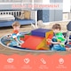 image 3 of HOMCOM 4-Piece Soft Play Set, Baby Foam Block, For Ages 1-3 Years, Red