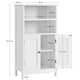 image 3 of Yaheetech 5-Tier Bathroom Floor Cabinet with Double Door White White