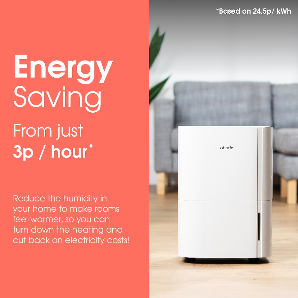 image 1 of Abode White Dehumidifier 16 Litre/Day Clothes Dryer LED Display ADH1601