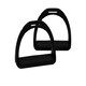 image 1 of Compositi Unisex Adult Premium Profile Horse Stirrups - Black - One Size