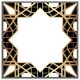 image 4 of Art deco star border (Picture Frame) White | L