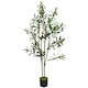 image 1 of HOMCOM 120 cm Decorative Artificial Plant, Silk Olive Tree with 303 Leaves
