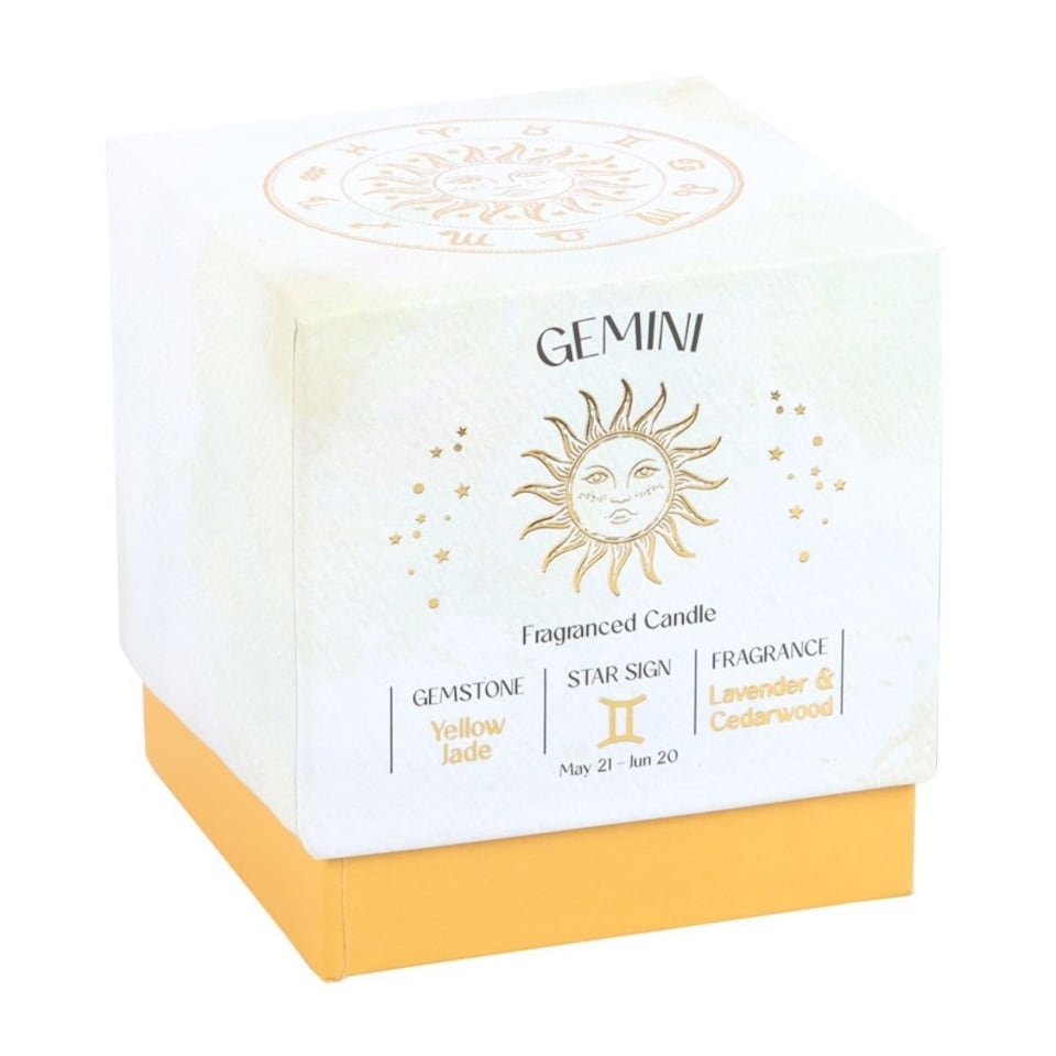 image 1 of Something Different Gemini Lavender & Cedarwood Citrine Scented Candle - Yellow/Brown - One Size Yellow | One Size