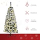 image 4 of HOMCOM 4FT Prelit Snow Flocked Christmas Tree w/ Light, Xmas Decoration Green