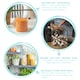 image 2 of Argon Tableware Scandi Storage Jar with Leather Loop Lid - 1 Litre - Pack of 3