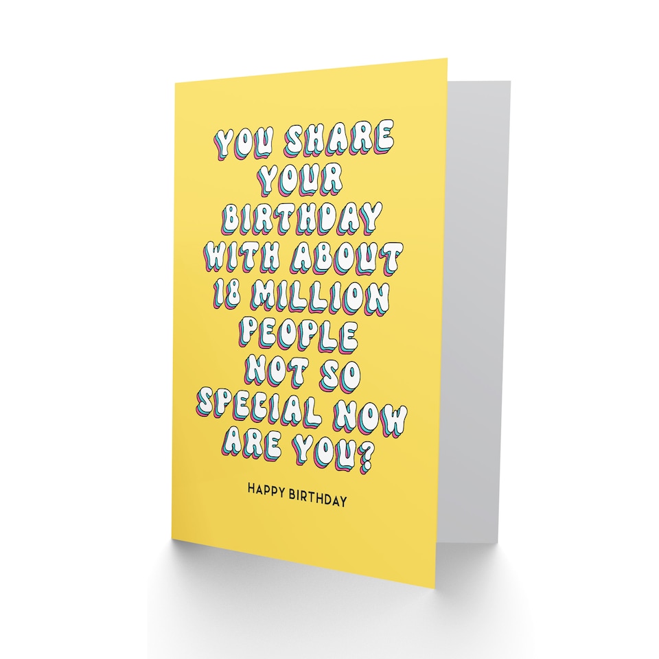 image 1 of Funny Rude Birthday Card Not So Special Joke for Gran or Sister