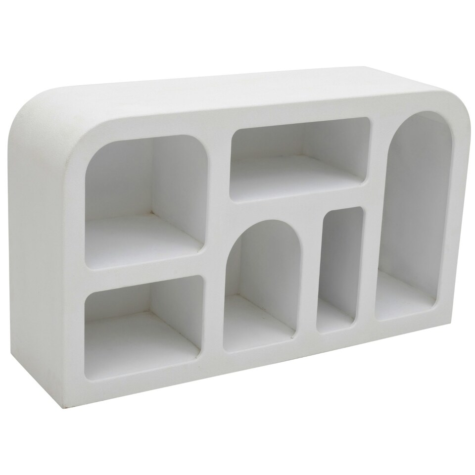 image 1 of Udaipur Wood Medium Sideboard / Display Cabinet / Bookshelf White
