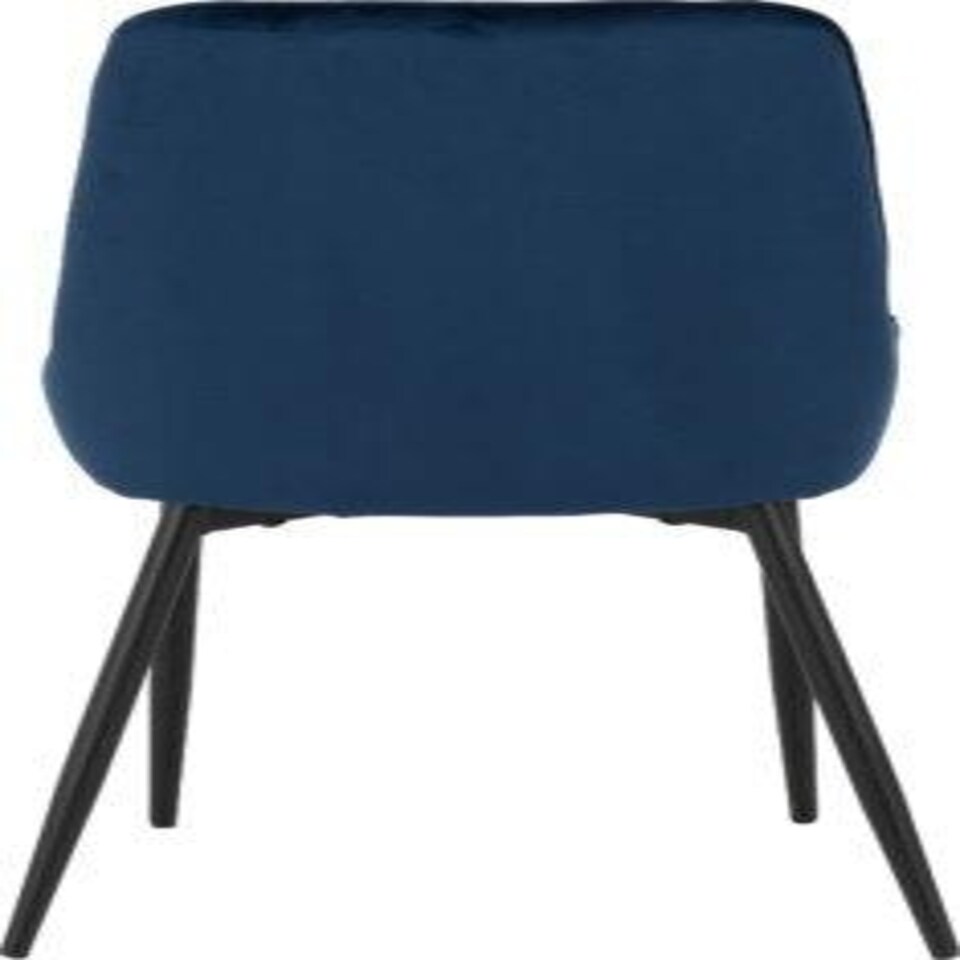 image 1 of Athens Dining Set with 4 Avery Velvet Chairs Blue | Concrete Effect/Sapphire Blue