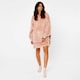 image 4 of Brentfords Oversized Teddy Fleece Wearable Hoodie Blanket Blush Pink