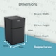 image 5 of HYE 86L Under Counter Fridge Freezer, Freestanding, 49cm, Black - RF01UCFF85B13