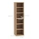 image 5 of HOMCOM 204 CD Media Display Shelf Unit Set of 2 Blu-Ray Tower Rack w  Adjustable Shelves Bookcase Storage Organiser, Natural