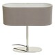 image 3 of Interiors by Premier Silver Table Lamp, Shiny Silver Ceramic Base With Ribbed Texture, White Fabric Shade For Soft