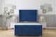 image 1 of Sloomy Camden Navy Plush Bed Frame With 50"  Upholstered Wingback Headboard 3' Single