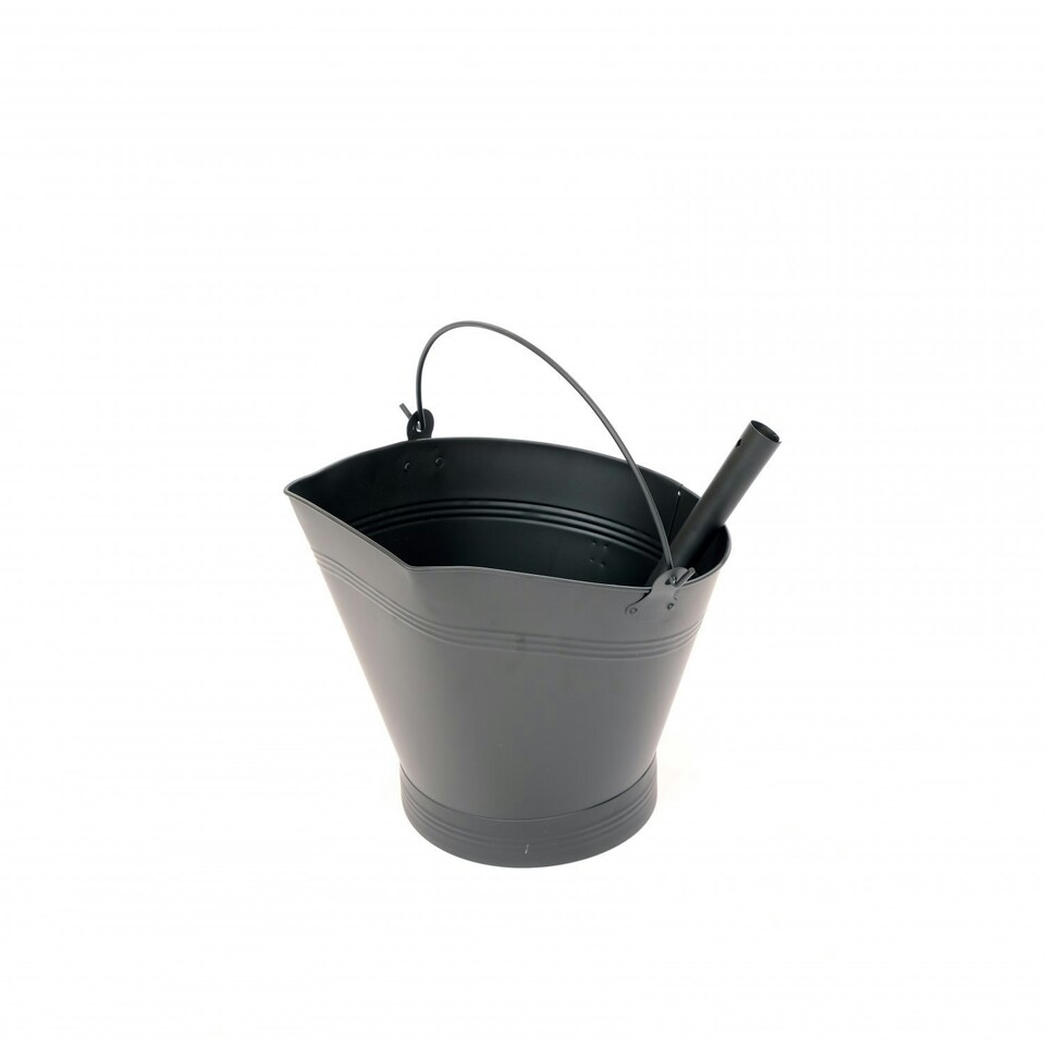 image 1 of Oypla Heavy Duty Steel Fireplace Coal Bucket Scuttle Hod with Shovel