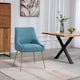 image 3 of Set of 2 Lograto Fabric Dining Chairs - Teal