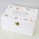 image 8 of Personalised Safari Animals Small Wooden Keepsake Box White