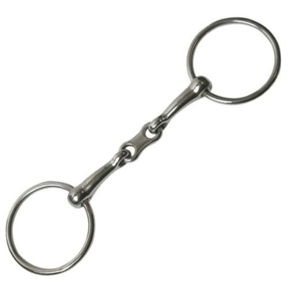 Jp Korsteel Stainless Steel French Link Loose Ring Snaffle Bit - Silver - 4.5in