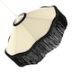 image 5 of Chic Victorian Pendant Lamp Shade in Cream Faux Silk with Black Trims | Black | Black | 1