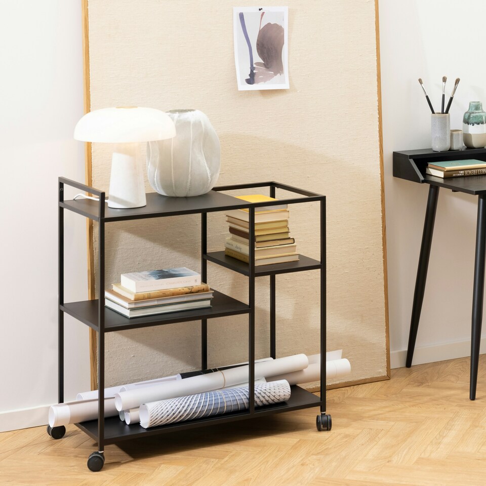 image 1 of Newcastle Serving Trolley in Matt Black