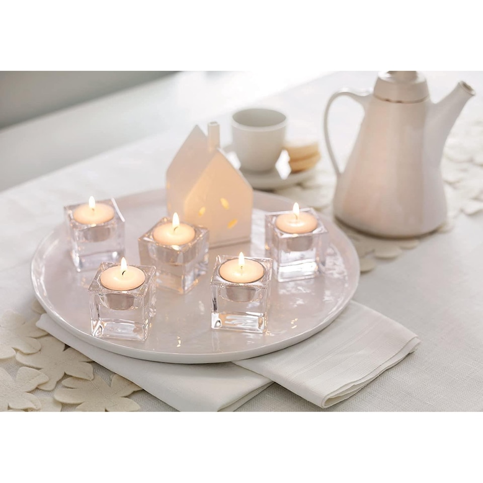 image 1 of Mainstays Unscented Tealight Candles Pack of 8 | Long Burning Tea Lights in Aluminium Cups | Decorative Indoor & Outdoor Candles for Weddings, Parties, Home Décor & Events