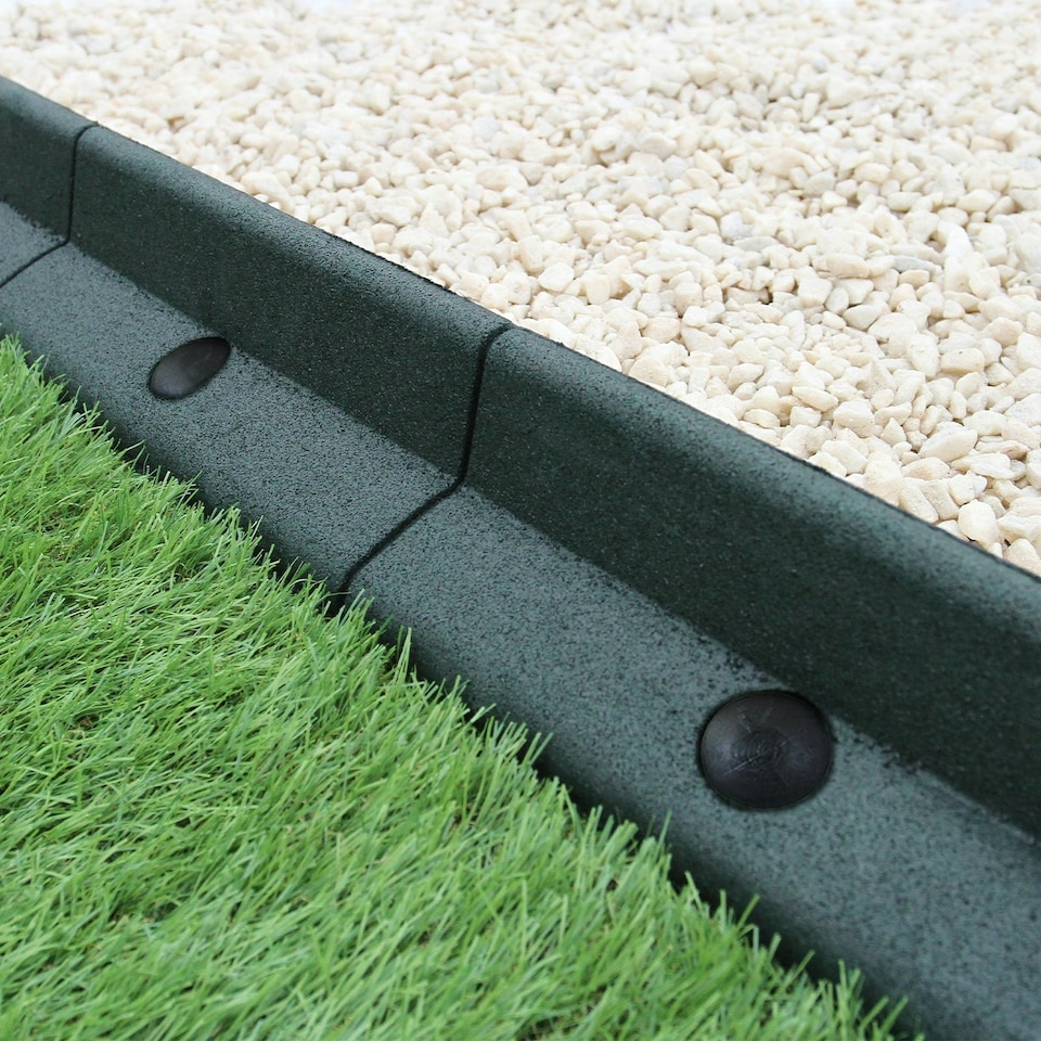 image 1 of Flexible Lawn Edging Green 1.2m x 36