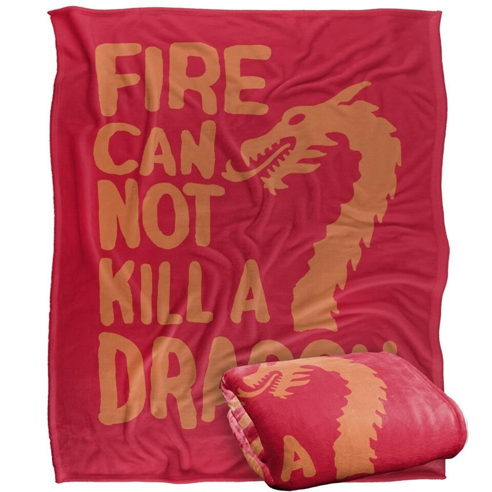 image 1 of Game Of Thrones Fire Cannot Kill A Dragon Blanket - Multicoloured - One Size