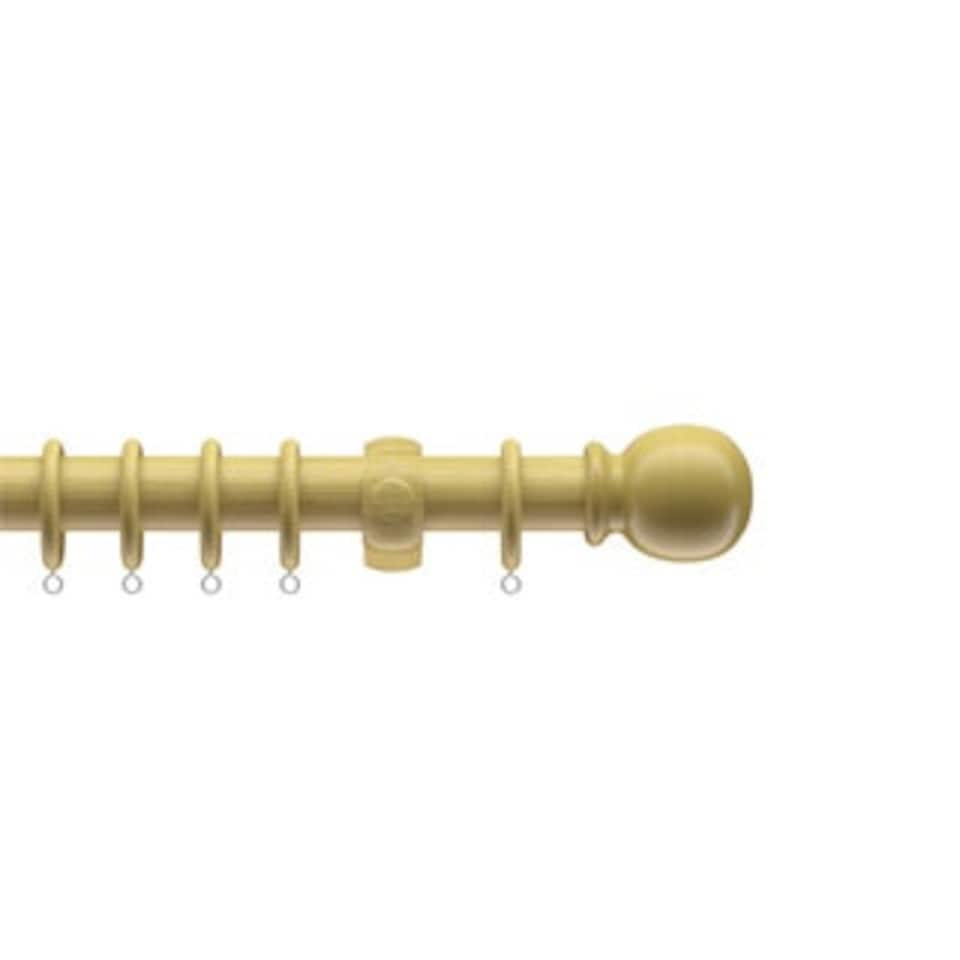image 1 of 28mm Wooden Light Ash Curtain Pole Set 50cm | Brown | Brown