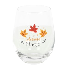 Something Different Autumn Magic Stemless Glass - Transparent/Yellow/Dark Blue - One Size