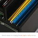 image 5 of Vinsetto 3 Drawer Metal Filing Cabinet Lockable 5 Wheels Under Desk Black
