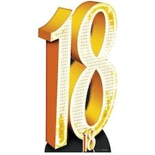 Gold Number 18 Cardboard Cutout 177cm