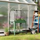image 2 of Outsunny Mobile Raised Garden Bed with Greenhouse Cover, Green | Green | Green