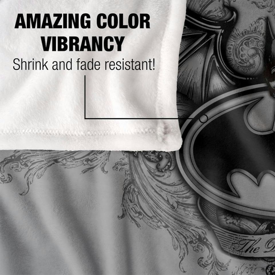 image 1 of Batman The Dark Knight Gothic Blanket - Multicoloured - One Size
