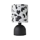 image 8 of ValueLights Miley Cow Print Shade Matte Black Table Lamp and Bulb