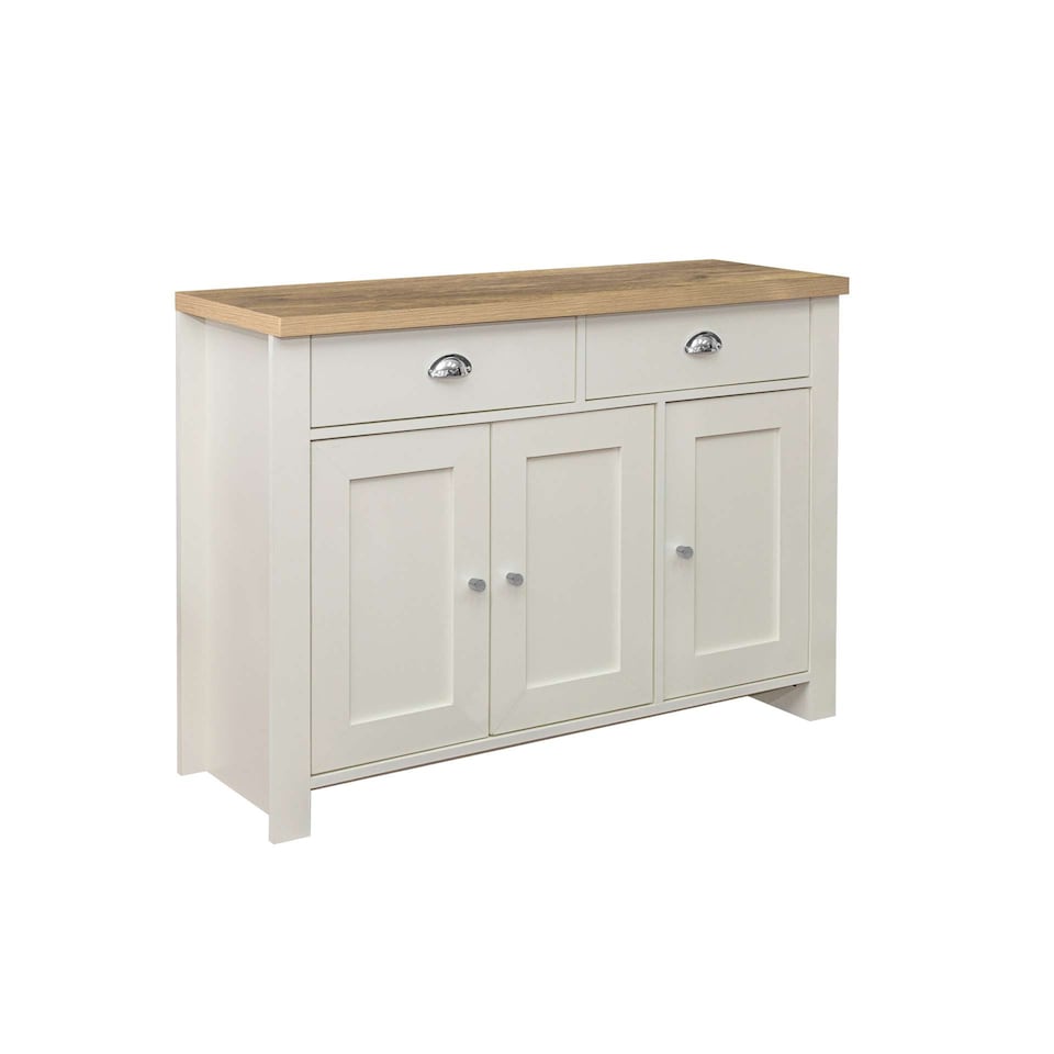 image 1 of Highgate 3 Door 2 Drawer Sideboard Cream