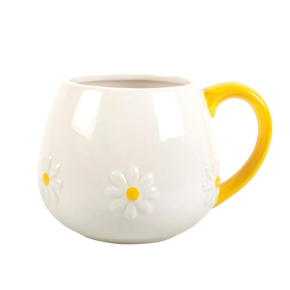 Something Different Spring Time Daisy Mug - White/Yellow - One Size