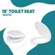 image 7 of Marco Paul White Wooden Toilet Seat 18" White