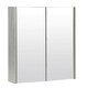 image 1 of Mirror Bathroom Cabinet 600mm Wide - Silver Oak Brown