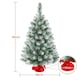 image 3 of Yaheetech Pre-Lit Frosted Mini Christmas Tree with Cement Base