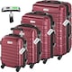 image 1 of Suitcase Set Mila - 4 hard-shell suitcases, including luggage scales and tags | Red | burgundy | 1