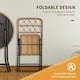 image 4 of Outsunny 3 PCS Folding Rattan Wicker Bistro Set, Coffee Table Set