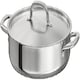 image 1 of Triply Stainless Steel Saute Pan 20cm, Nonstick 3-Layer Construction, Induction Compatible, with Steel Lid