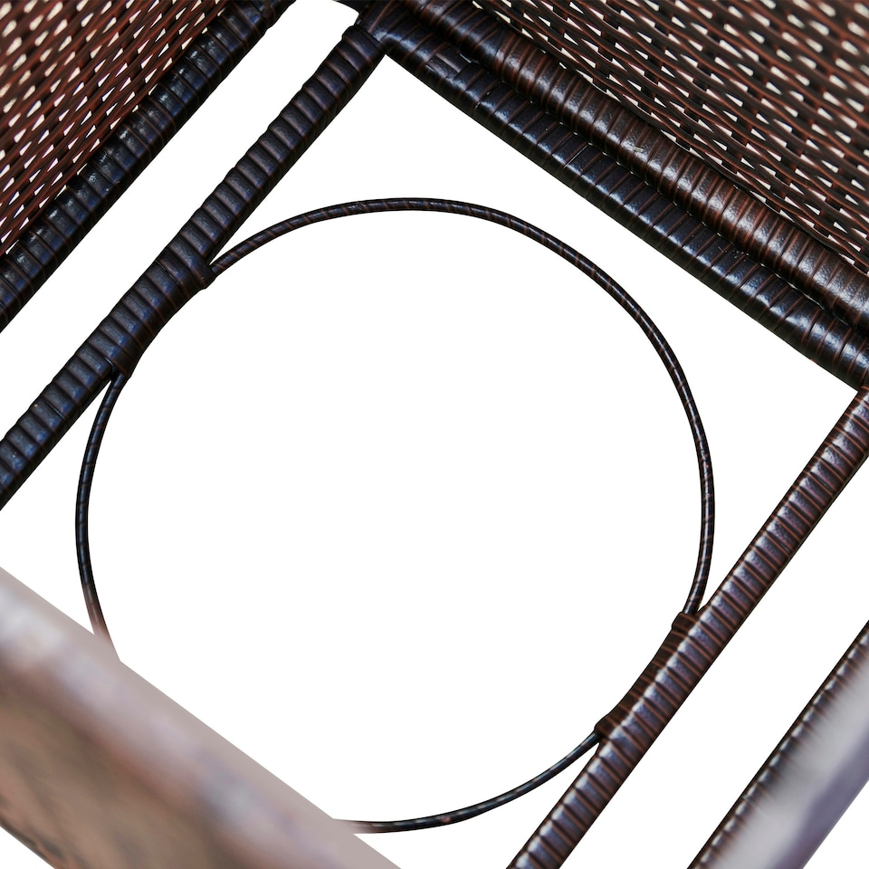 image 1 of Teamson Home Wicker Gas Tank Table for Fire Pits for 20 lb Propane Tank Cover, Brown