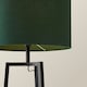 image 4 of ValueLights Hiru Black 3 Tier Shelf Floor Lamp with Green Shade | Green