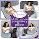 image 7 of Aamira U-Shaped Pregnancy Pillow Memory Foam Maternity Nursing Support Cushion Blue & Grey | Blue | Blue | One Size | 1