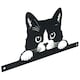 image 5 of Black Metal Peeking Cat Silhouette with Fixing Plate Garden Ornament Gift
