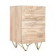 image 1 of Light Gold Tall Chest of Drawers - Solid Mango Wood - L40 x W45 x H120 cm