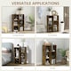 image 5 of HOMCOM 6-Cube Bookshelf, Display Shelving Unit for Home Office, Rustic Brown