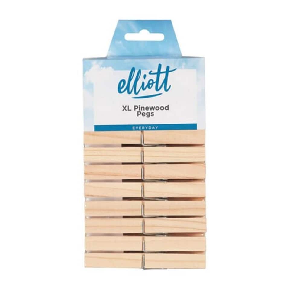 image 1 of Elliotts Pine Wood Large Pegs 24 Pack