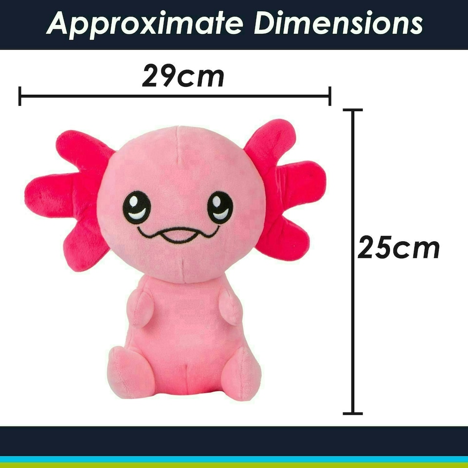 image 1 of Axolotl Soft Toy Cute Plushie Huggable Cuddly Stuffed Toy 25cm Pink