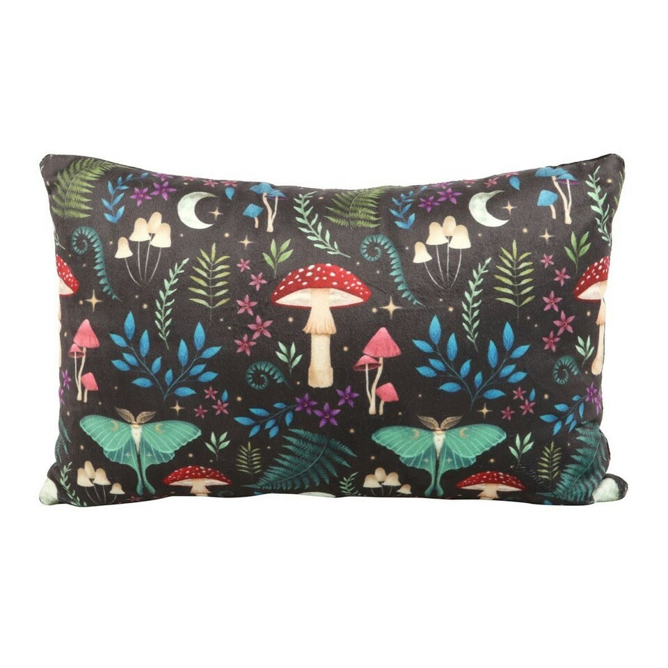 image 1 of Something Different Dark Forest Rectangular Filled Cushion - Black/Multicoloured - 40cm x 24cm